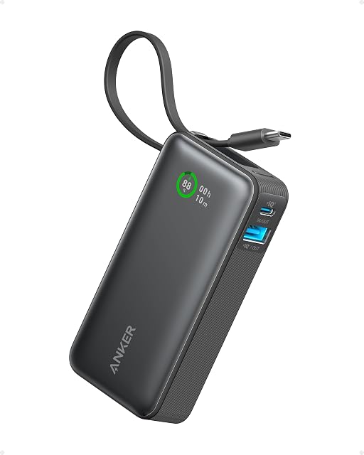 Power bank Anker Nano 10000mAh con cavo USB-C integrato