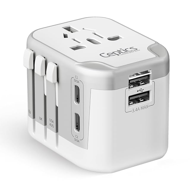 Adattatore da viaggio internazionale Ceptics 5-in-1