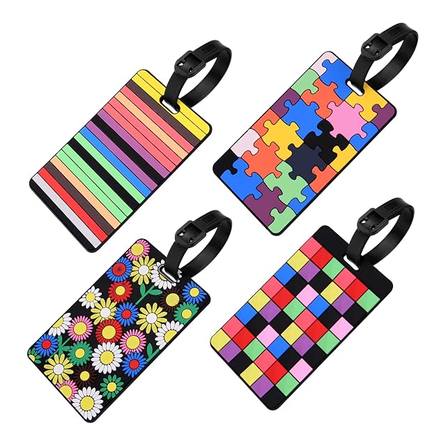 Etichette per bagagli in silicone colorate Vicloon